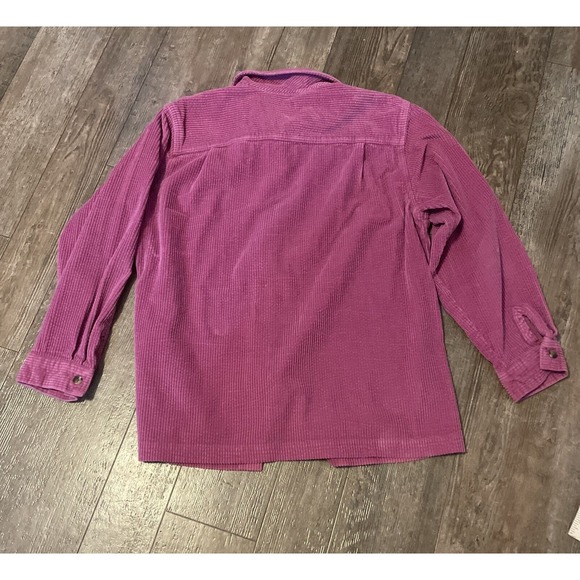 L.L. Bean Corduroy Shirt Jacket Shacket Pink Womens Large Cozy Cottage Core - Picture 5 of 5